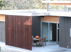 ベランダ,木製ルーバー